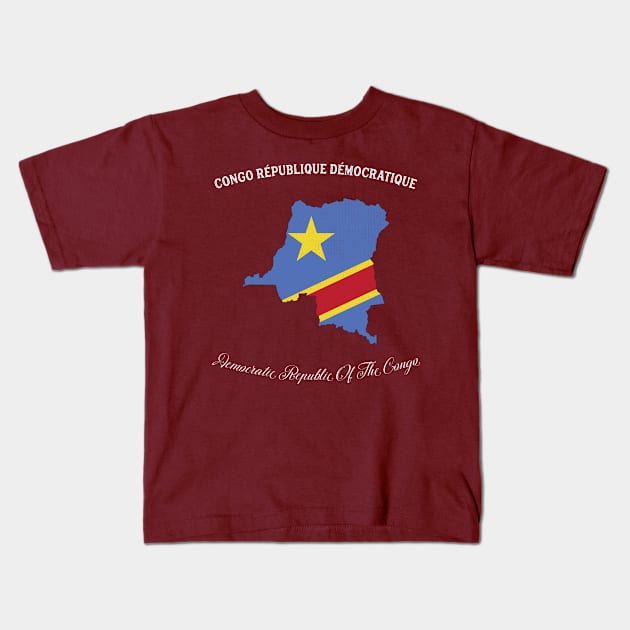 Democratic Republic Of The Congo Kids T-Shirt by phenomad